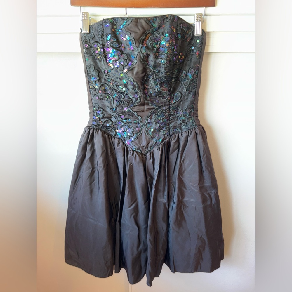 Strapless Black Party Dress